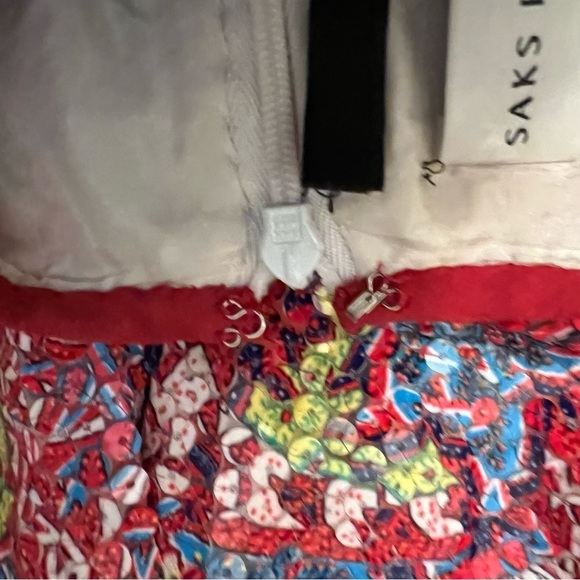 Saks Fifth Avenue Womens Multicolor Sequin Dress Pants Size 4 Straight leg Rare - Picture 6 of 10